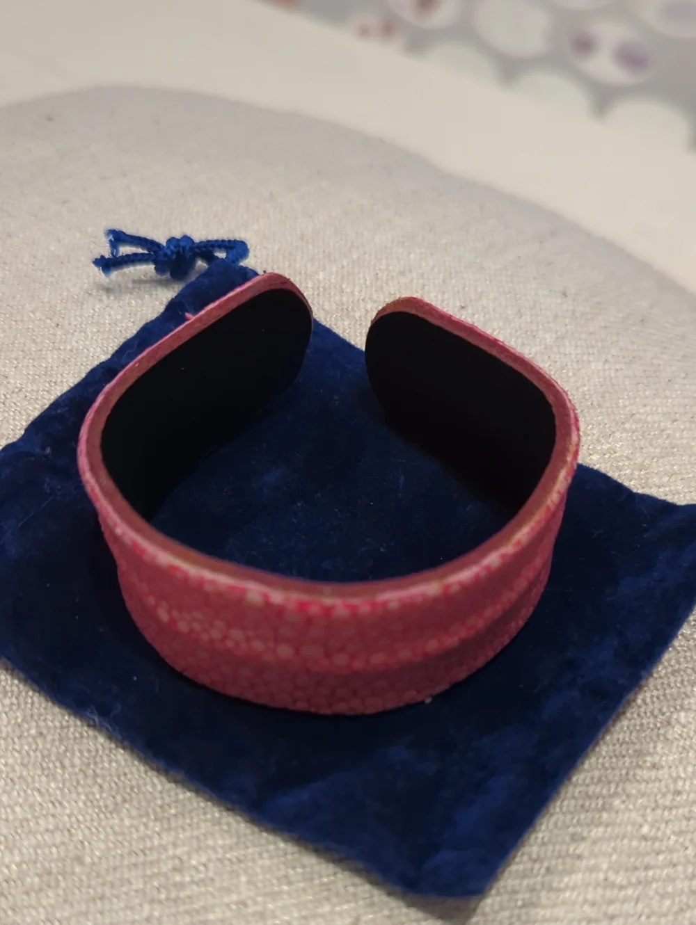 Pink Leather Cuff Bracelet - Women Accessories